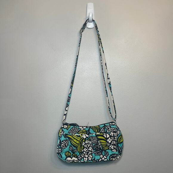 Vera Bradley Handbags - Vera Bradley Women's Island Blooms Frannie Crescent Crossbody Bag Purse